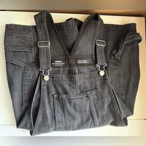Utility Denim Black Overalls